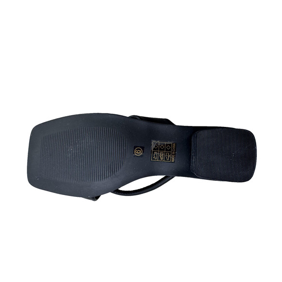 Journee Collection Mina Shoes Womens Size 6 Black Low Block Heel Sandals Strappy - Picture 11 of 12